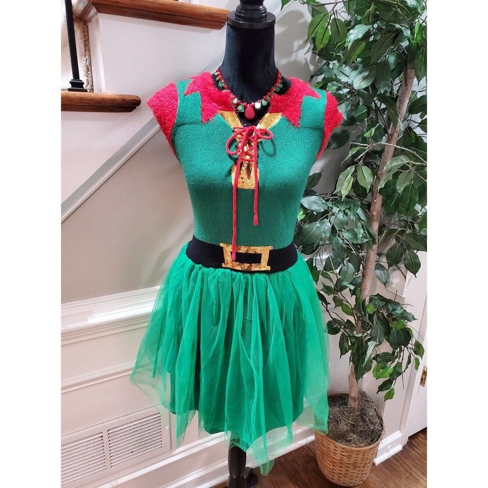 Jane Street Women's Green 100% Acrylic Cap Sleeve Knee Length Dress‎ Size Small